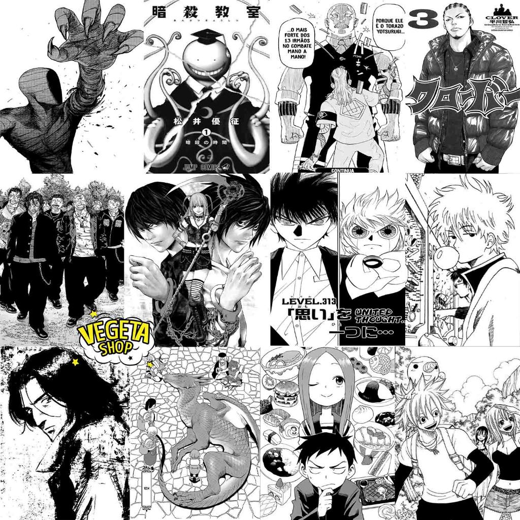 Tranh giấy Manga Anime decal có sẵn keo Gintama Blue Box Takagi Rave Yotsuba Vagabond Ajin Death Not