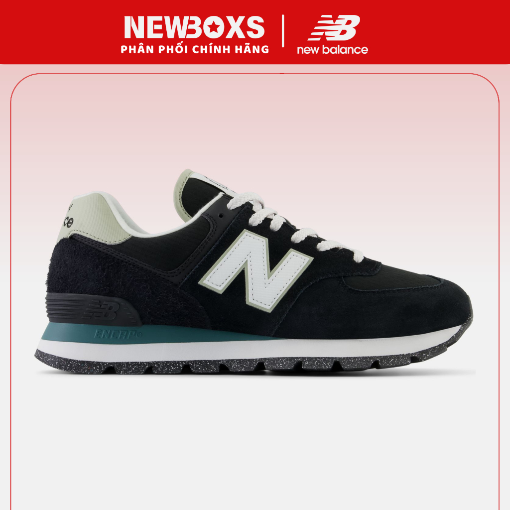 Giầy New Balance 574 Rugged Black Teal - ML574DBW New Balance Chính Hãng, Da Lộn, Nhẹ Nhàng, Êm Ái