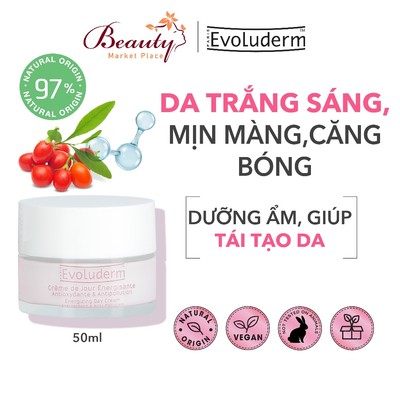 [Bao bì mới] Kem dưỡng trắng da ban ngày Evoluderm bổ sung Collagen và Vitamin cho làn da rạng rỡ 50ml
