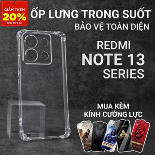  Ốp lưng Redmi Note 13 Pro Note 13 4G 5G Plus Cowcase trơn trong suốt | Ốp điện thoại Xiaomi dẻo bảo vệ camera đt 