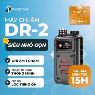 Thiết bị ghi âm DOSCOM DR2 - Máy ghi âm chuyên nghiệp, tích hợp màn hình, kết nối OTG xuất file