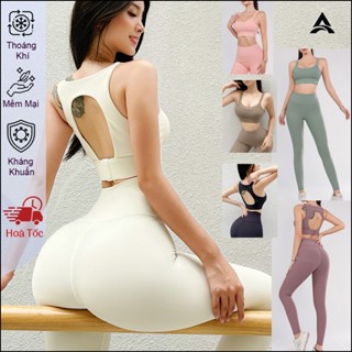  Set Bộ Thể Thao Yoga Gym Thun Poly Gân Naqi P-603 Cao Cấp Vải Mịn Form Chuẩn 