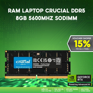 RAM Laptop Crucial DDR5 8GB 5600MHz SODIMM – Nâng tầm xử lý, tối ưu hiệu suất công việc - CT8G56C46S5