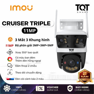 Camera Wifi Ngoài Trời IMOU CRUISER TRIPLE 11MP (S7UP-11M0WED) Đàm thoại 2 chiều, Theo dõi chuyển động, Đèn Còi Báo Động