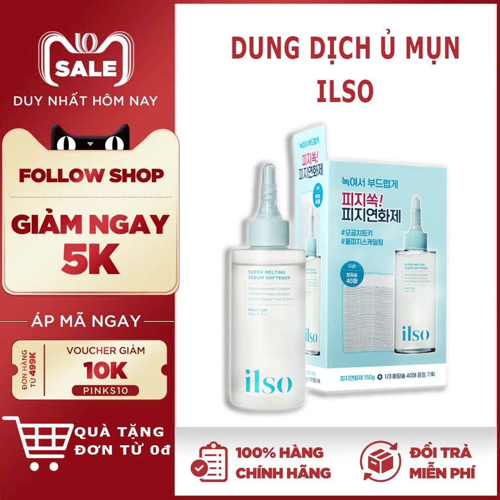 Tinh Chất Ủ Mụn Đầu Đen Ilso Sebum Super Melting Serum Softener Dung Tích 150Ml