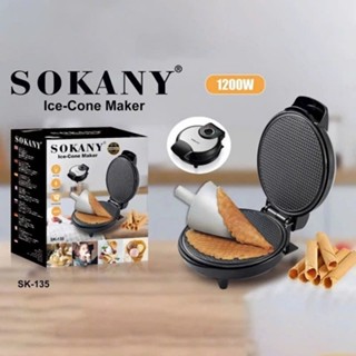  Máy làm bánh ốc quế SOKANY 1000W kiểm soát nhiệt độ chính xác bánh thơm ngon 