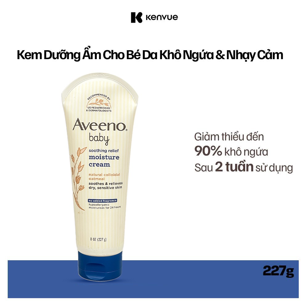 [Aveeno x Hannah Olala] Kem dưỡng Aveeno Baby cho da khô và nhạy cảm 227g