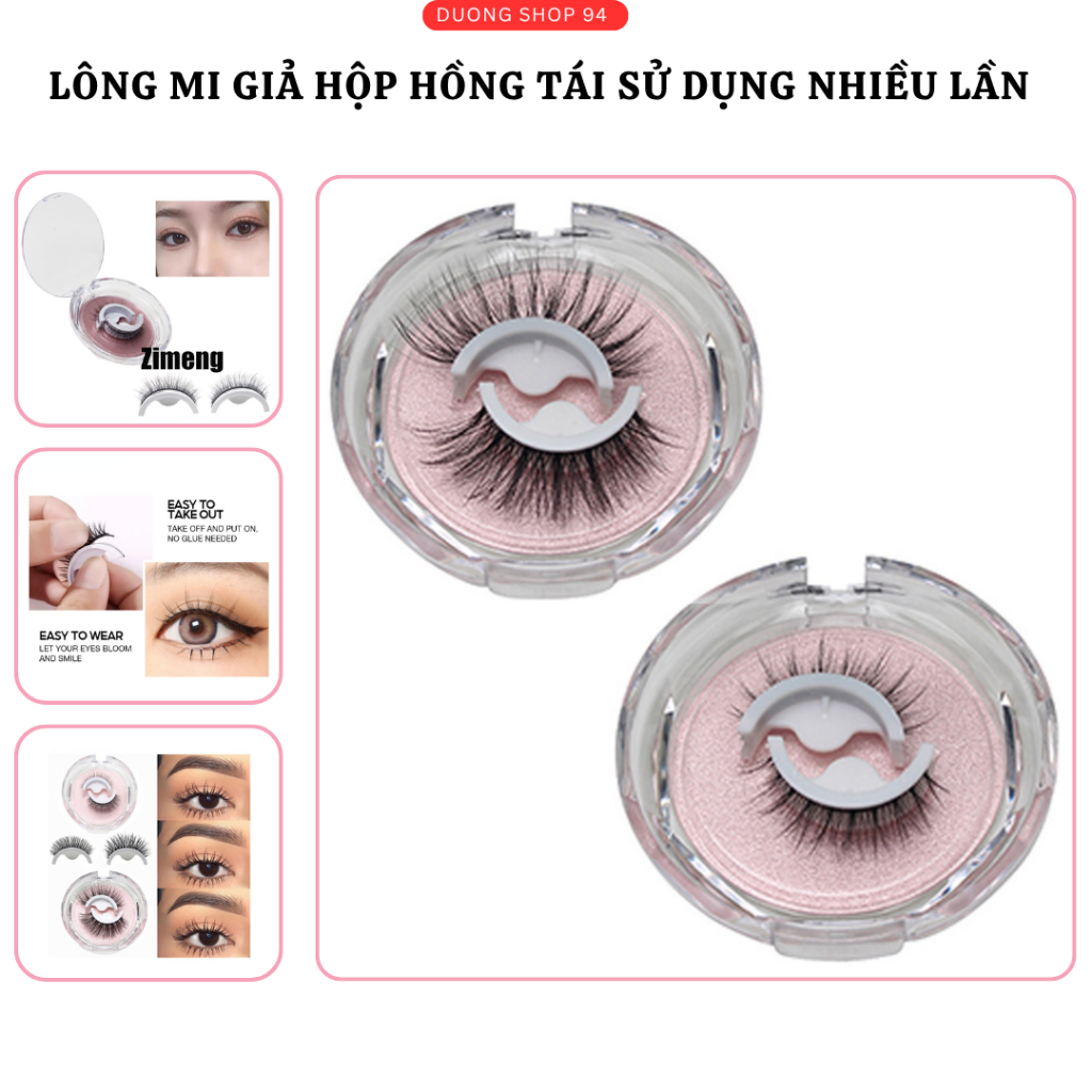 1 cặp mi giả 3d Lông Mi Giả 3D Mềm, Mỏng Tự Dính Có Thể Tái Sử Dụng