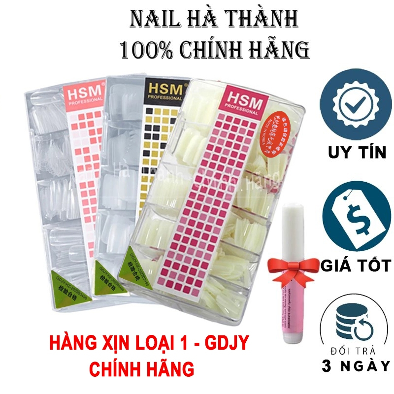  Móng úp tay giả đủ phom thang vuông thang  nhọn bầu nhám đục trong HSM chuẩn size Hàn Quốc nail 500 móng 