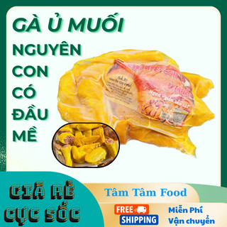 [ Hỏa tốc HCM ] Gà ủ muối nguyên con có đầu chân 1kg2 siêu to,ngon