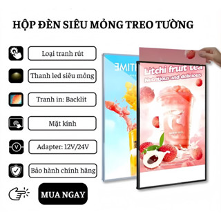   KÍNH CƯỜNG LỰC  Bảng Tranh LED Điện trang trí Decor MENU Quảng Cáo Quán Ăn Uống,Thay Thế Dễ Dàng 
