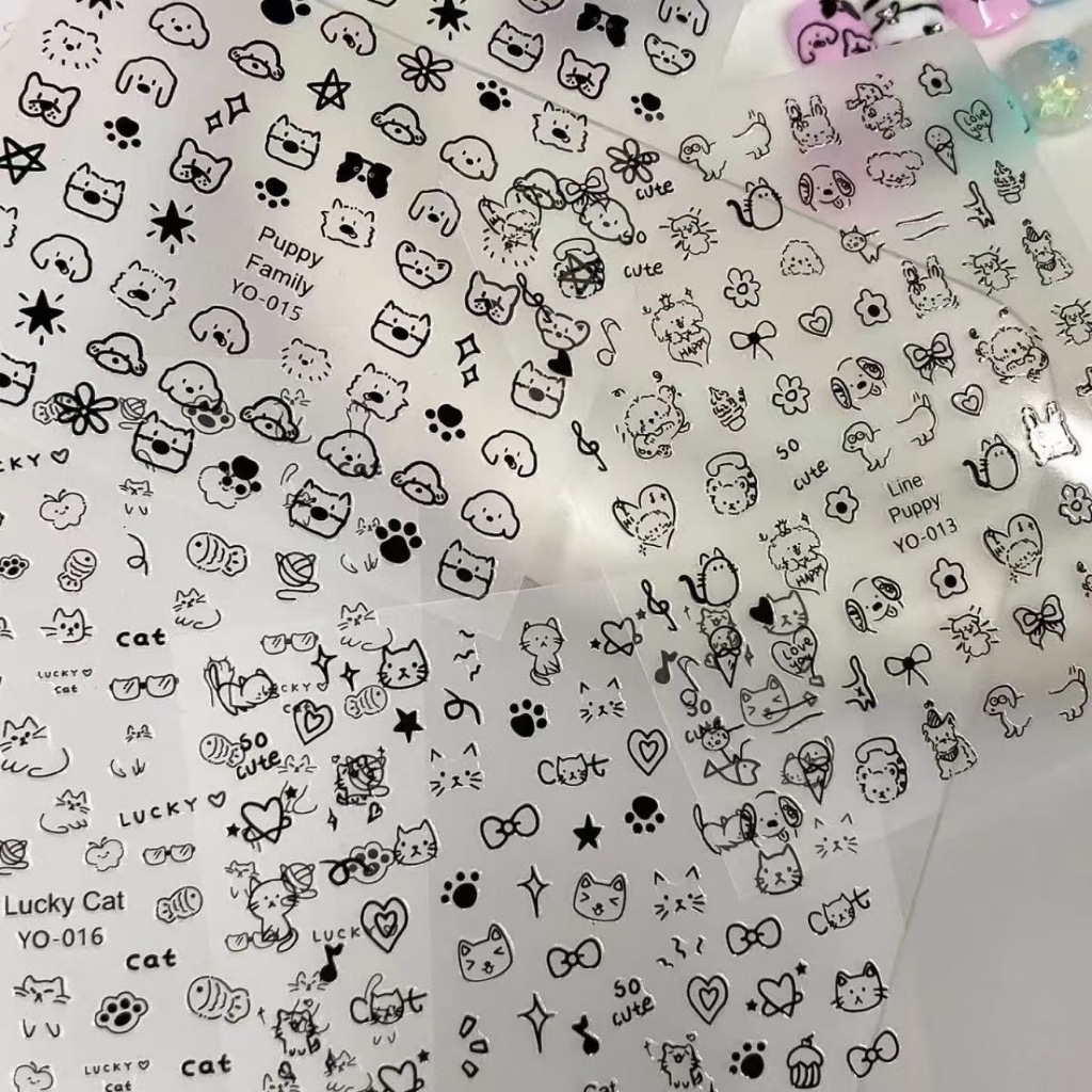 [Mua 3 Giá 9k] TẤM STICKER DÁN MÓNG HOẠT HÌNH MẪU MỚI