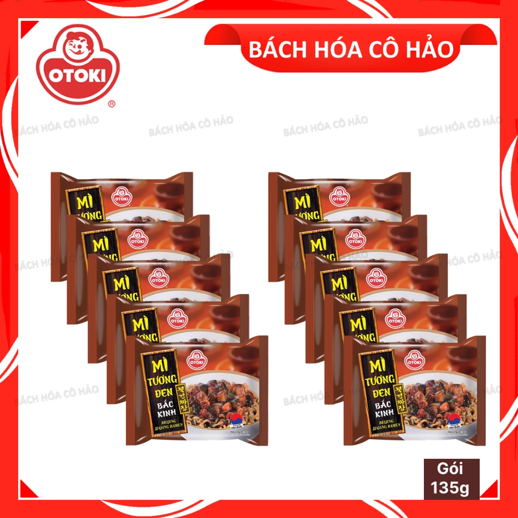 COMBO 10 GÓI MÌ TƯƠNG ĐEN BẮC KINH BEIJING JJAJANG RAMEN OTOKI 135 GRAM