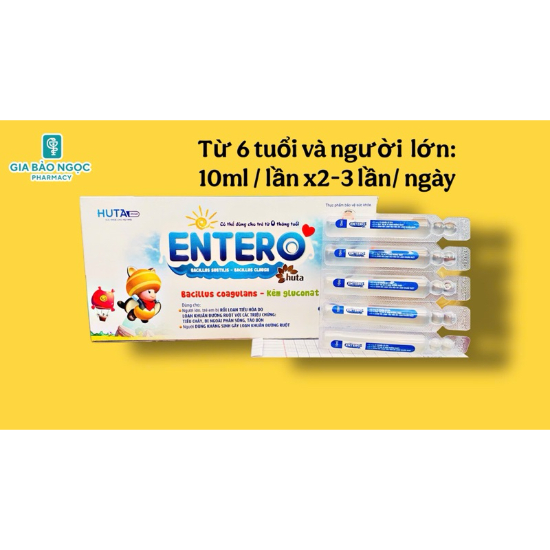 Men vi sinh Entero dùng được cho bé sơ sinh hỗ trợ giảm rối loạn đường ruột(Hộp 20 ống)