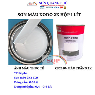  Sơn màu trắng KODO CF2210 1L 2K sơn phủ 2 thành phần cho oto xe máy sơn màu tự bóng SONQUANGPHU323 