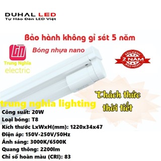 Bộ Máng Đèn Led Nhựa Nano 1M2 Batten 20W T8 DUHAL KDHD320