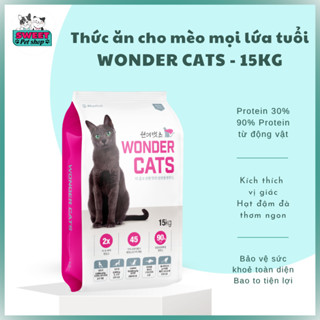 (15kg-Túi lớn tiết kiệm) Thức ăn cho mèo nhập khẩu WONDER CATS 15KG thơm ngon y catsrang