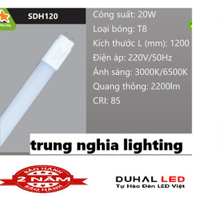 Bóng Led Tuýp Nhựa Nano 1m2 DUHAL (20W) - KDH120
