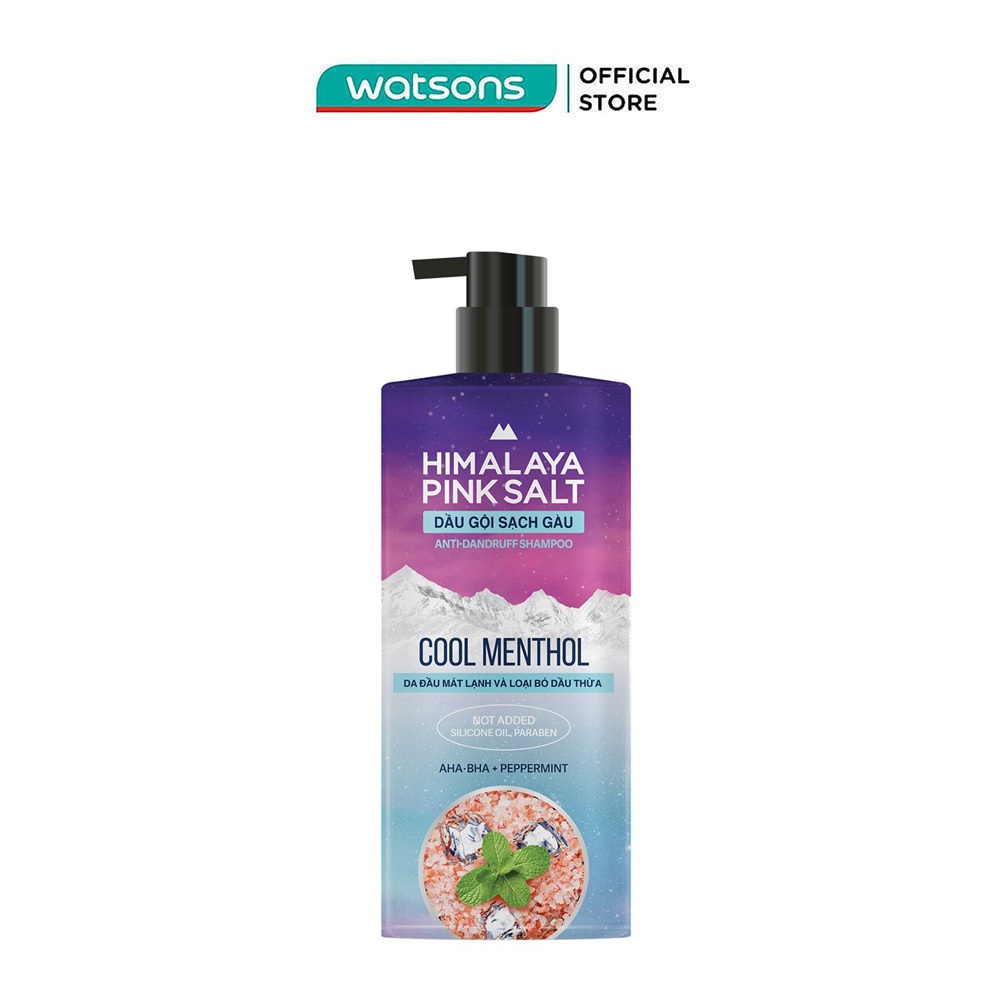 Dầu Gội Sạch Gàu Muối Hồng Himalaya Mát Lạnh Bạc Hà Cool Menthol 650ml