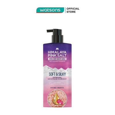 Dầu Gội Sạch Gàu Muối Hồng Himalaya Mềm Mượt Óng Ả Soft and Silky 650ml