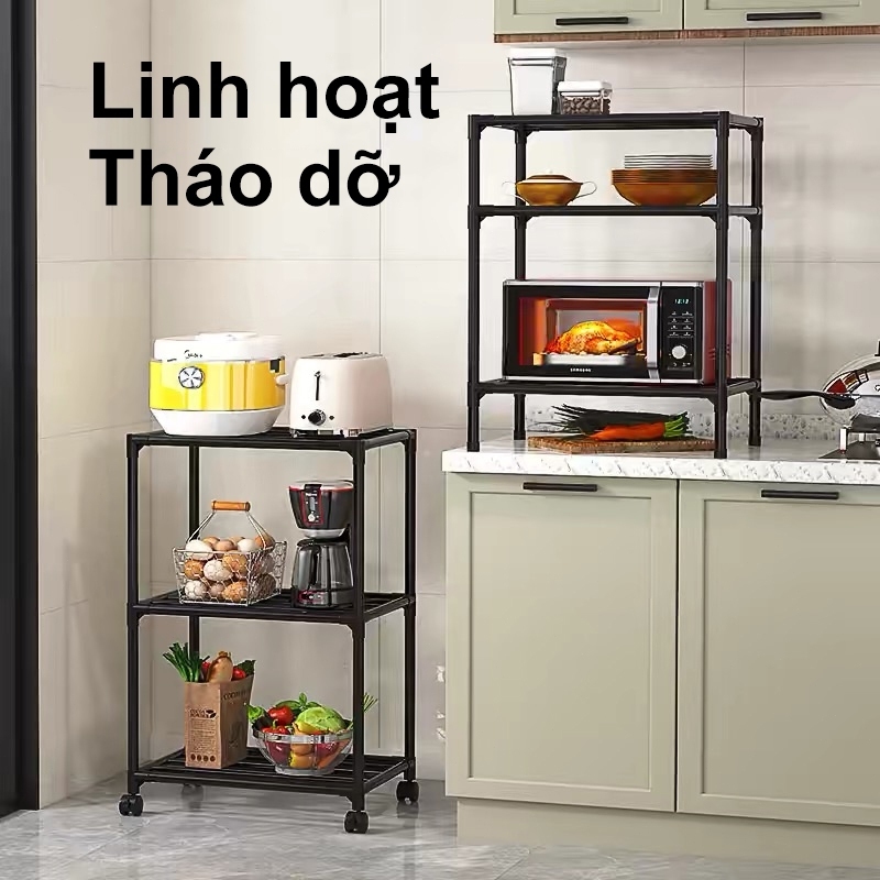 𝑴𝒂𝒓𝒔 Kệ Nhà Bếp Kệ Để Đồ Đa Năng Kệ Sắt 3/4/5/6 Tầng 150KG sơn tĩnh điện chống rỉ | BigBuy360 - bigbuy360.vn