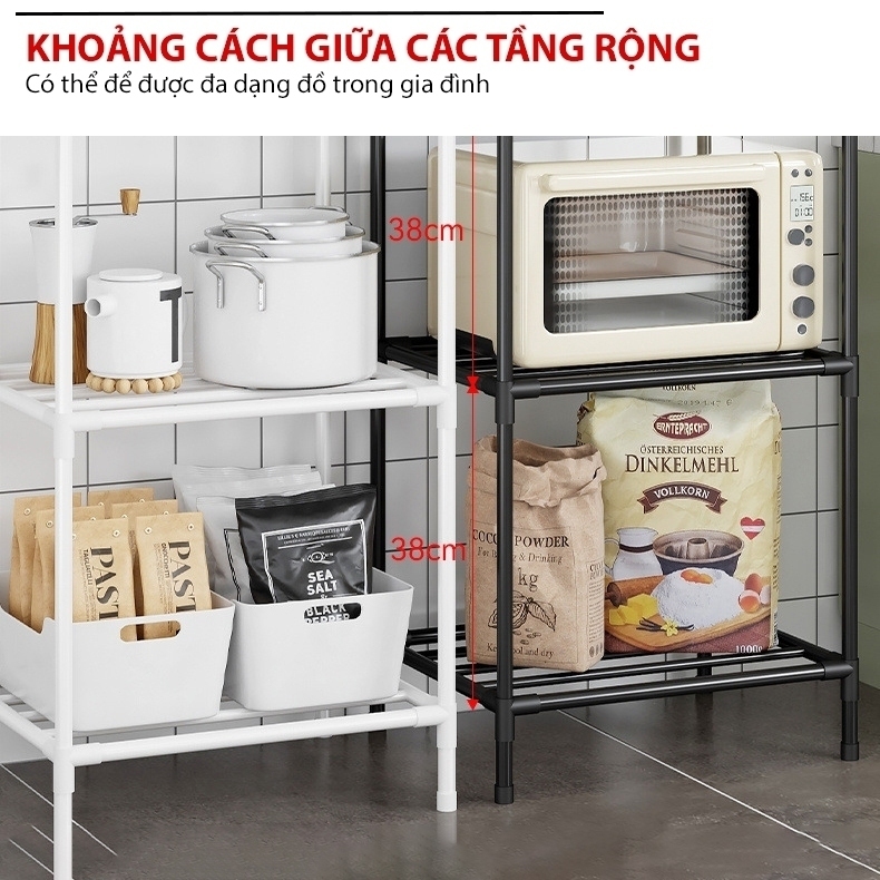 𝑴𝒂𝒓𝒔 Kệ Nhà Bếp Kệ Để Đồ Đa Năng Kệ Sắt 3/4/5/6 Tầng 150KG sơn tĩnh điện chống rỉ | BigBuy360 - bigbuy360.vn