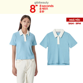 Áo 8SECONDS Towel Short Sleeve Collar T-shirt