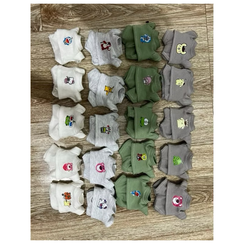 [PHỤ KIỆN QUẦN ÁO BÚP BÊ] ĐỒ THUN TRAI-GÁI SIZE 5IN MẪU GIAO NGẪU NHIÊN