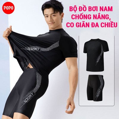 Bộ đồ bơi nam POPO AB1 chống nắng, co giãn đa chiều, thoáng khí, nhanh khô