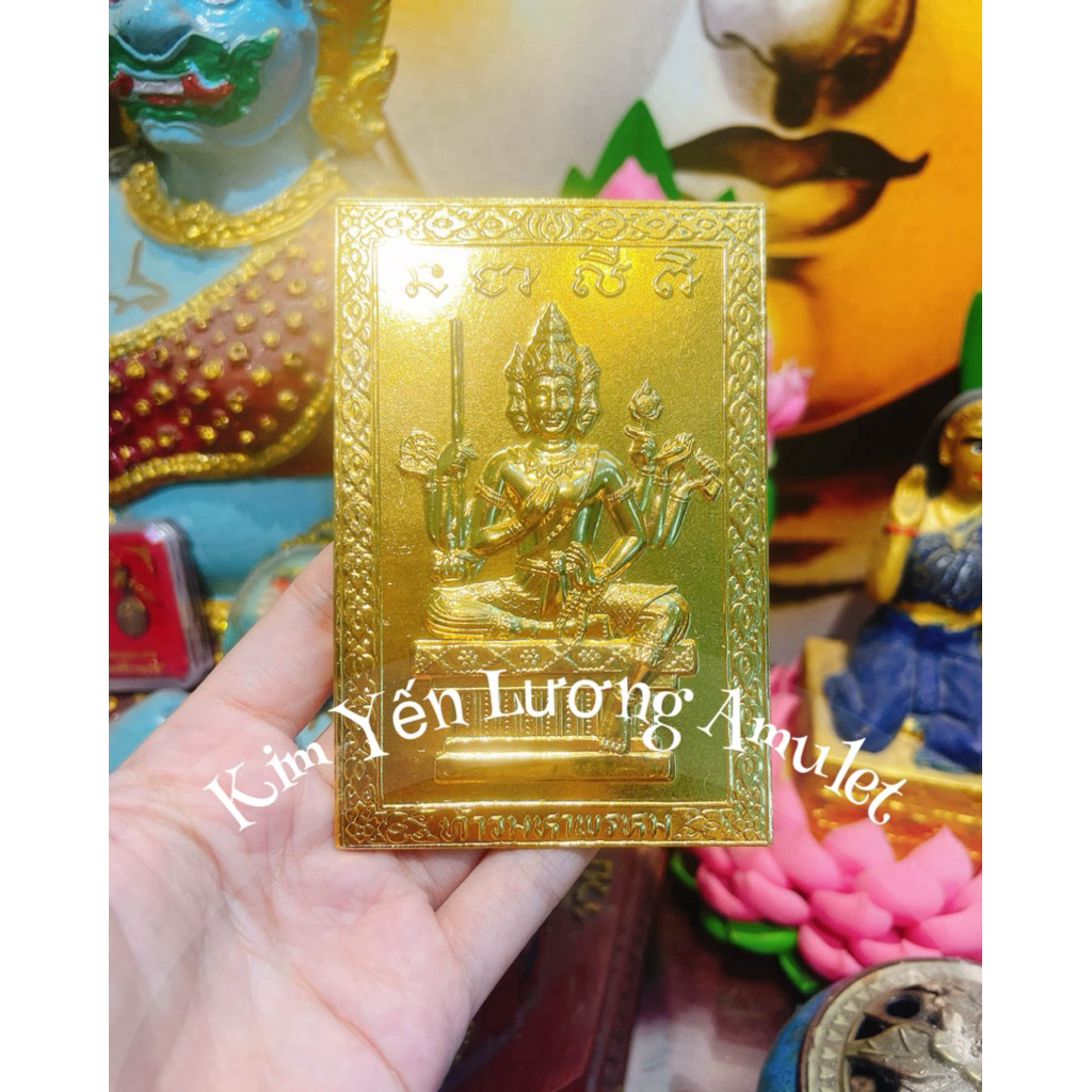 🎀 Phật Tứ Diện 3D Chất Liệu Kim Loại Chùa WATTRAIMIT Thái Lan 🎀