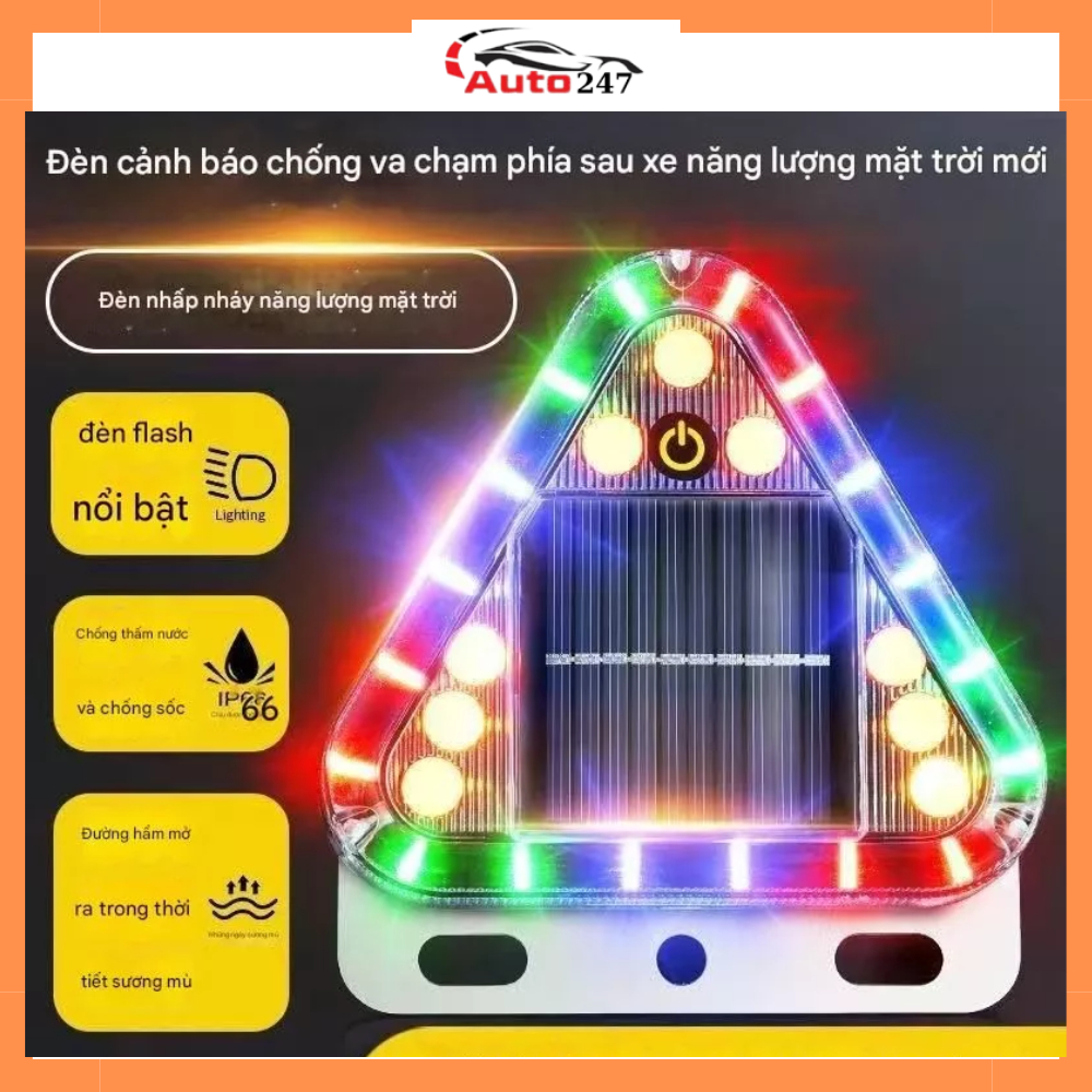 Đèn cảnh báo sau xe năng lượng mặt trời