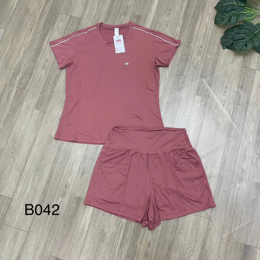 Đồ Tập Gym Bigsize Nữ Size L–5XL | Bộ Áo Croptop phom Ôm Nhẹ + Quần Đùi 2 Lớp Co Giãn, Che Khuyết Đi