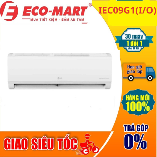 Điều hòa LG 1 chiều 9000Btu Inverter IEC09G1 mới 2025 ( Tặng Công vs gói lắp đặt )