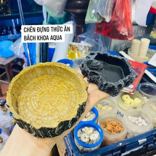 Chén đá đựng thức ăn cá tép – chén đá tự nhiên, dễ vệ sinh, giữ thức ăn không trôi, phụ kiện hồ cá thủy sinh