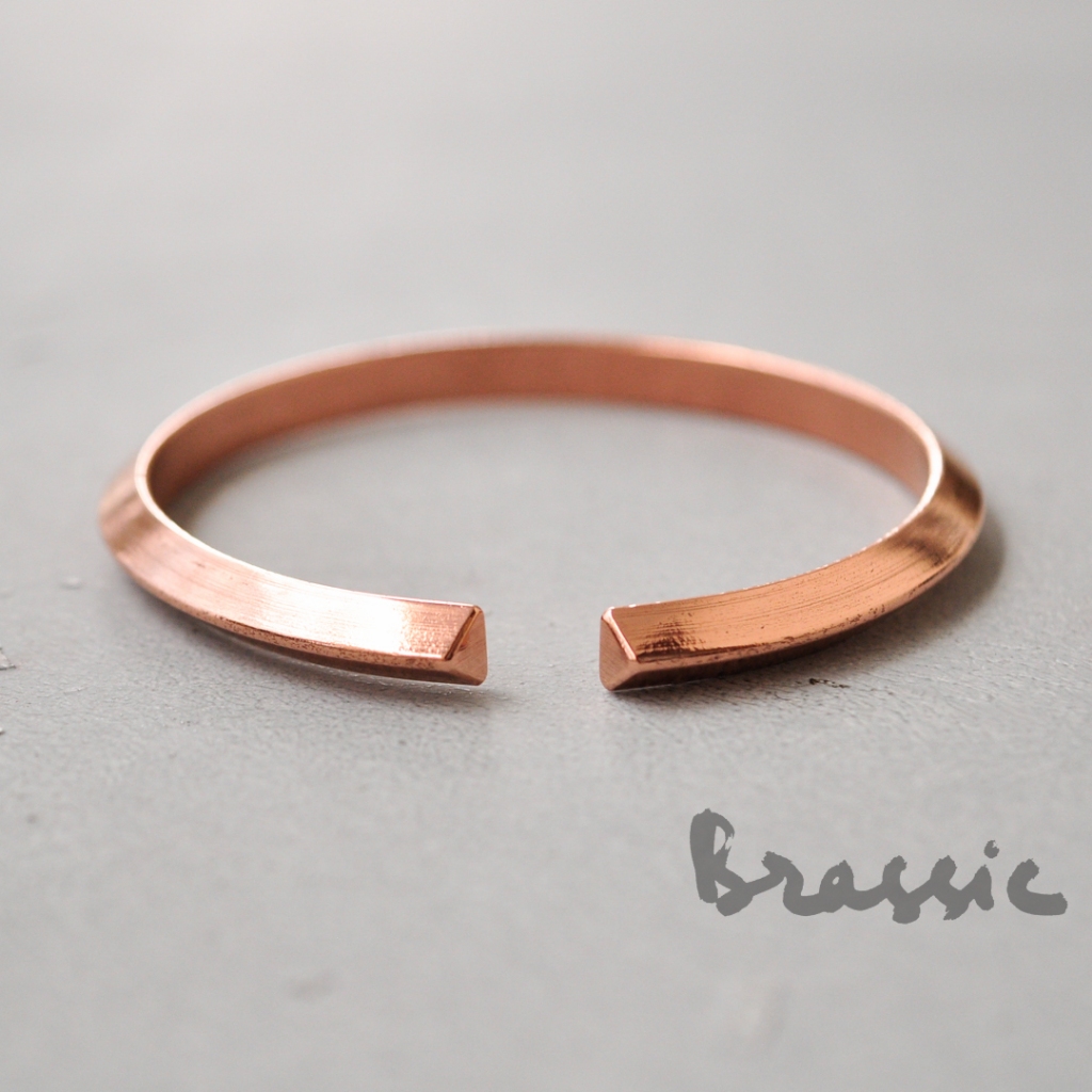 Vòng tay đồng đỏ thủ công size nam nữ kiểu Viking vintage cá tính BRASSIC VT64