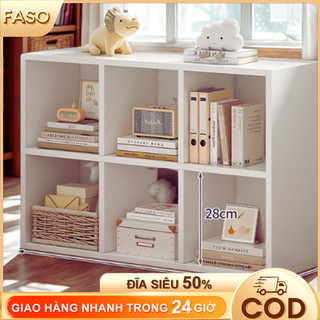 FASO Giá đựng đồ hình ô vuông kệ đa tầng kệ sách phòng khách kệ chứa đồ gia đình