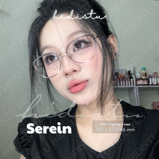 Gọng kính mắt mèo Serein bầu tròn gọng mảnh form to. Phù hợp tất cả dáng mặt, nhẹ nhàng dễ mang. Hidi Studio Eyewear