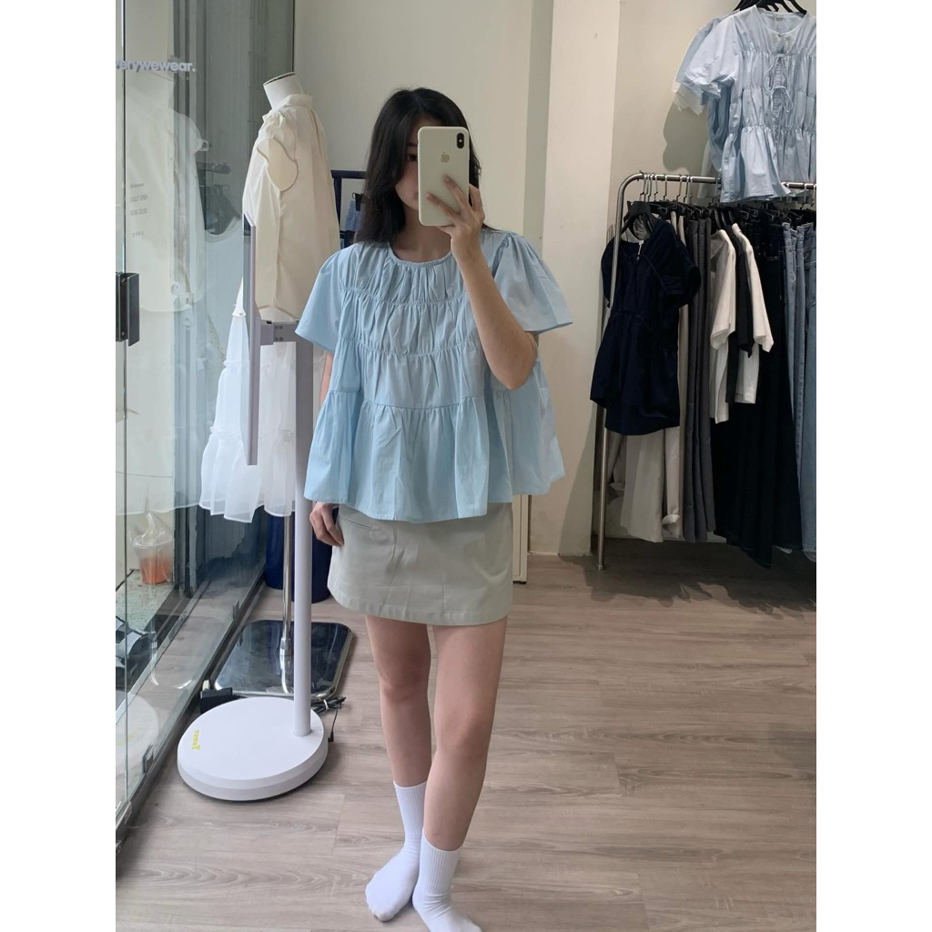 DOB - Áo kiểu baby doll thô Hàn Mela | BigBuy360 - bigbuy360.vn