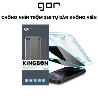  Kính Cường Lực Chống Nhìn Trộm 360 Độ Không Viền Đen MA-86 Có Khung Tự Dán GOR Dùng Cho Iphone 
