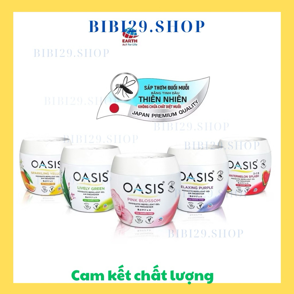 Sáp Thơm Phòng OASIS/AMI 180/200g - Nhiều Hương, Tinh Dầu Tự Nhiên, Giúp Khử Mùi, Đuổi Muỗi