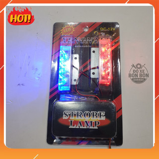 Đèn Chớp Cảnh Sát, Đèn Chớp Police - Loại 3 Bóng 12V ( Giá 1 Vỉ 2 Cặp)