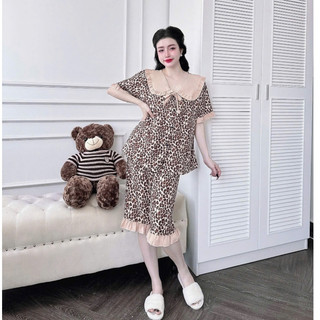 Đồ Bộ Lửng Lụa Cổ Sen Siêu Xinh Bigsize 50-100kg