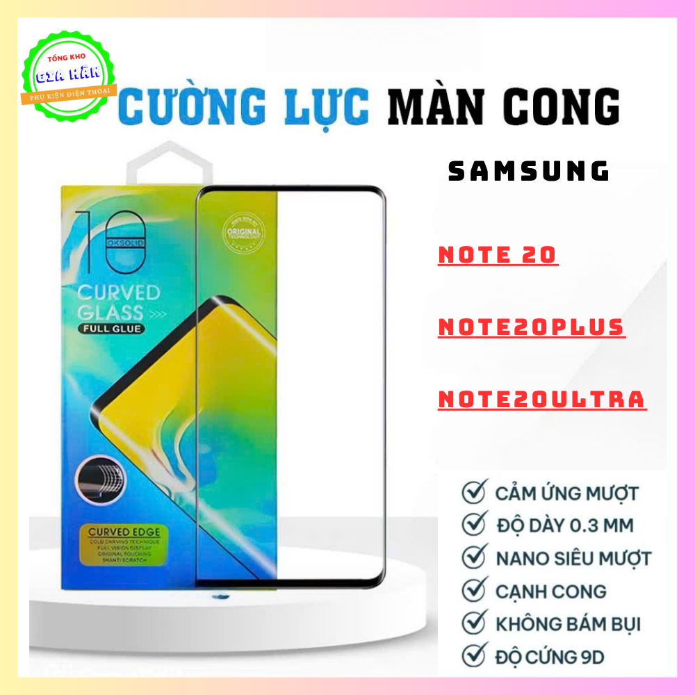 [ SAMSUNG Note 20- Note20Plus - Note 20Ultra ] Kính cường Lực Full keo màn hình cong SAMSUNG Note 20