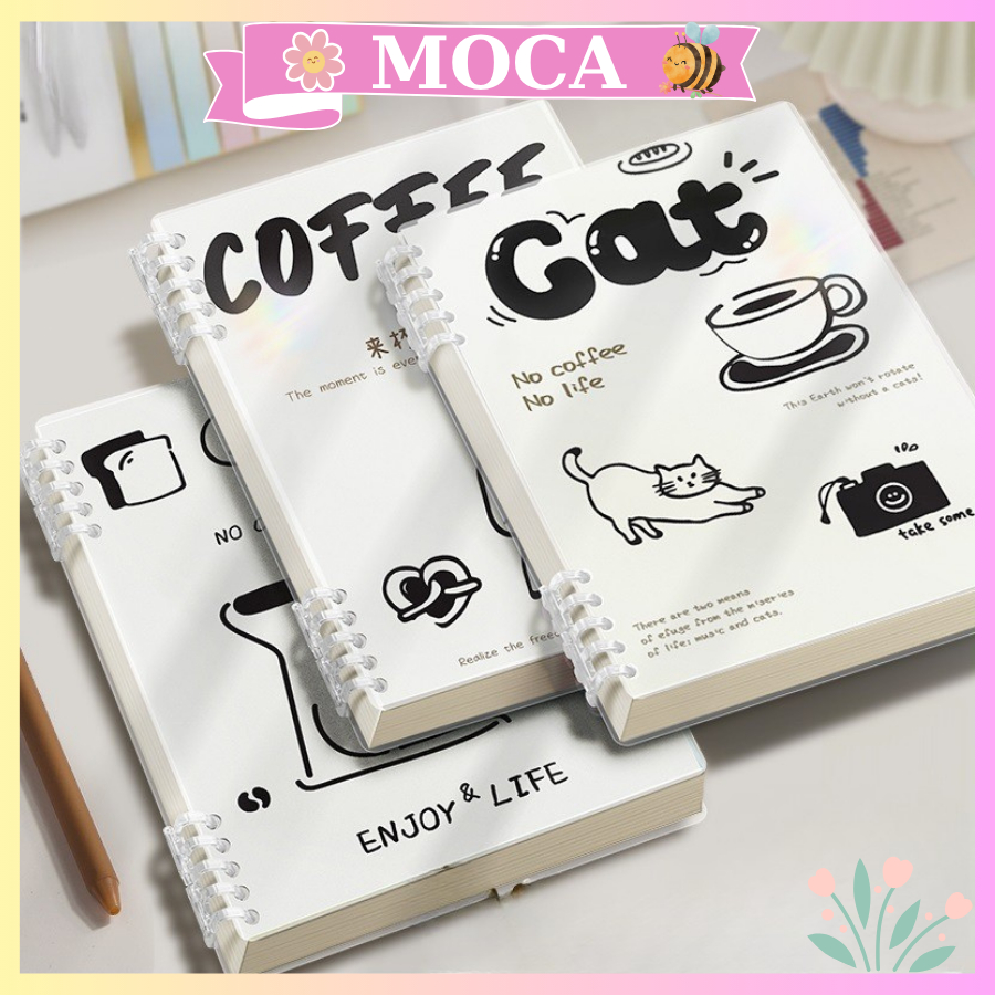 Sổ còng Pastel thay được giấy A5 B5 120 trang Kẻ ngang Caro Sổ ghi chép tiện lợi học sinh