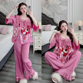 Đồ bộ Lụa xước ánh kim cao cấp bigsize