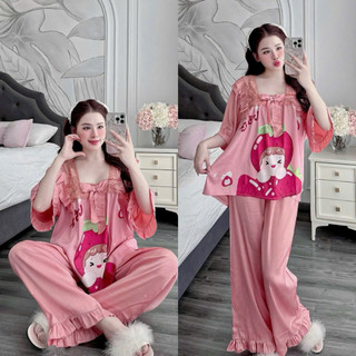 Đồ bộ Lụa xước ánh kim cao cấp bigsize