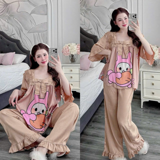 Đồ bộ Lụa xước ánh kim cao cấp bigsize