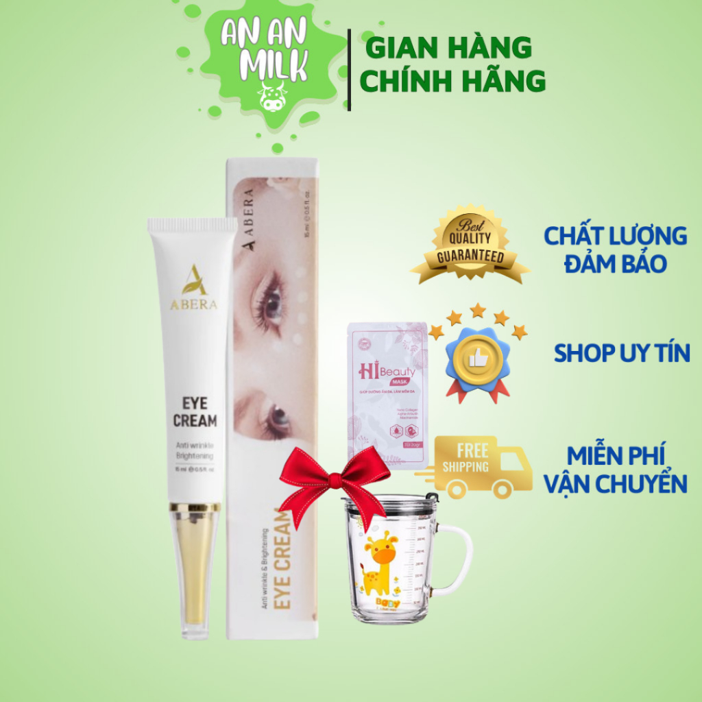 Kem Dưỡng Da Mắt Abera 15ml - Làm Mờ Thâm Mắt, , Nếp Nhăn Mắt, Vết Chân Chim, Dưỡng Da Sáng Min  -  