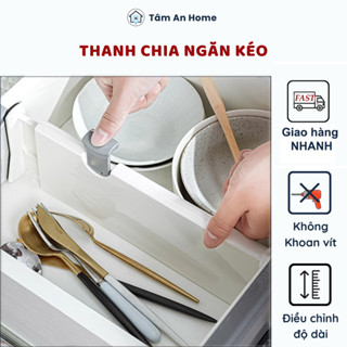  Thanh Nhựa Chia Ngăn Kéo Giá Sách - Thanh Chia Ngăn Tủ Quần Áo - Điều Chỉnh Độ Dài   TâmAn Home  