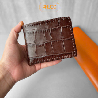  Ví Da Bò Thật DV4 Dập Vân Cá Sấu Dày Dặn - Bóp Ví Nam Thời Trang Cao Cấp Bảo Hành 2 Năm 